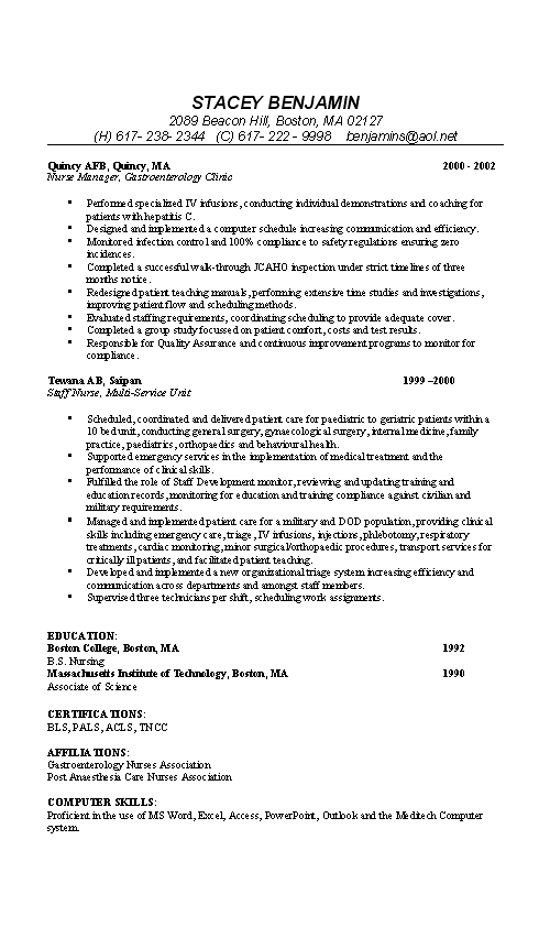 cna resume samples