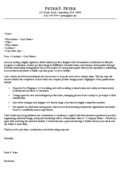 Engineer Cover Letter Examples from resume-resource.com