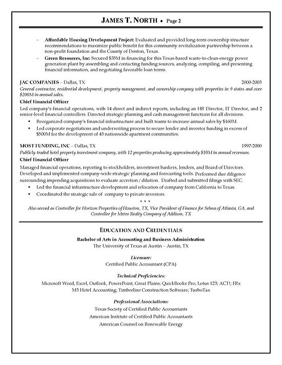 financial consultant resume example