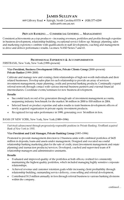 Cv Format For Bank Job from resume-resource.com