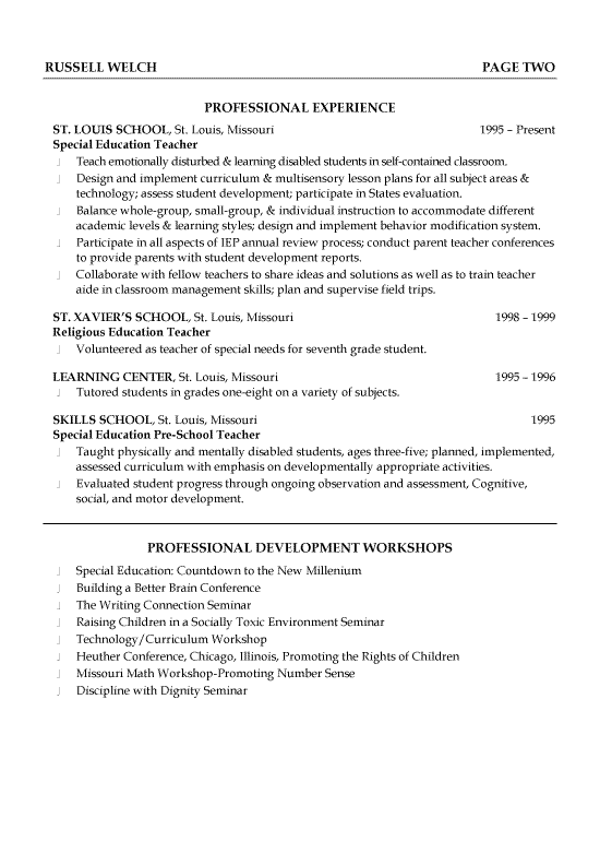Special Education Cover Letter from resume-resource.com