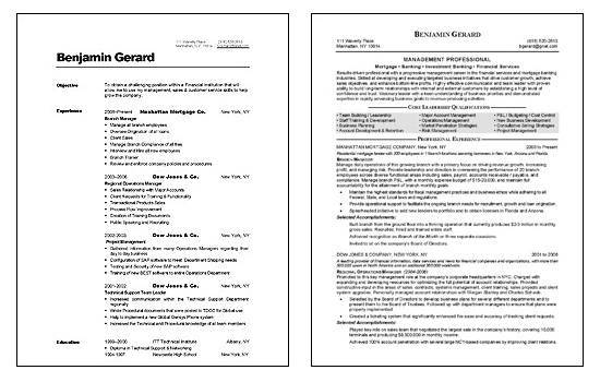 Financial Management Resume Example