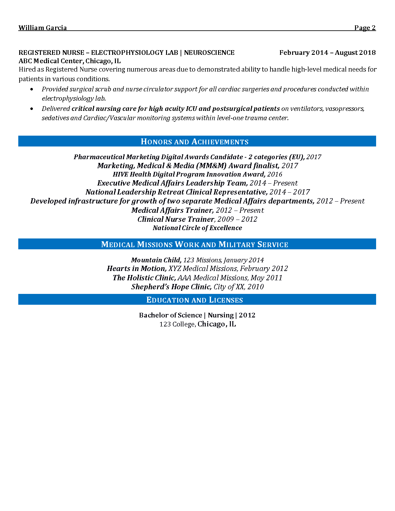 00007 medical director resume example Page 2