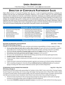 00010 corporate sales resume example Page 1