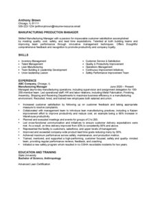 00013 manufacturing resume example