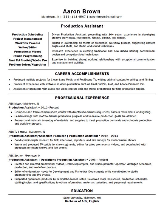 production-assistant-resume-example-videos-camera