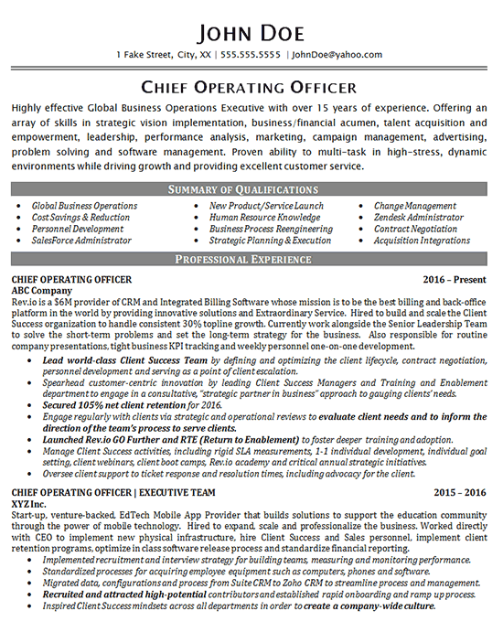 1737 resume chief operating officer1
