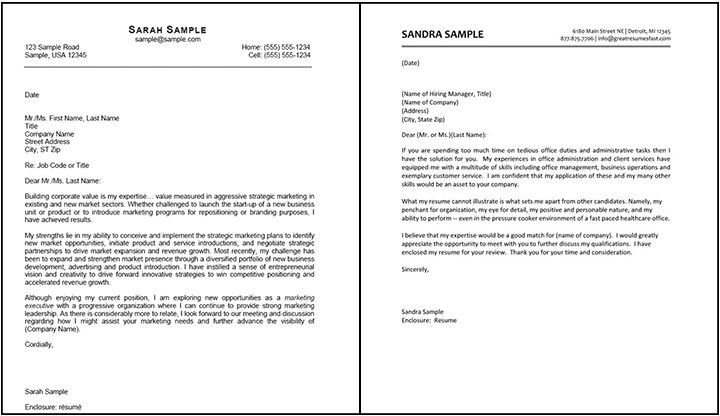 Cover Letter And Writing Sample