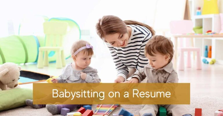 add babysitting to resume