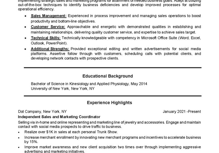 00019 sales marketing assistant resume example