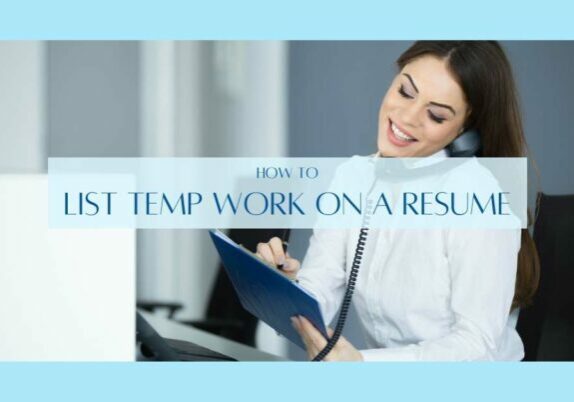 how to list temp work on a resume