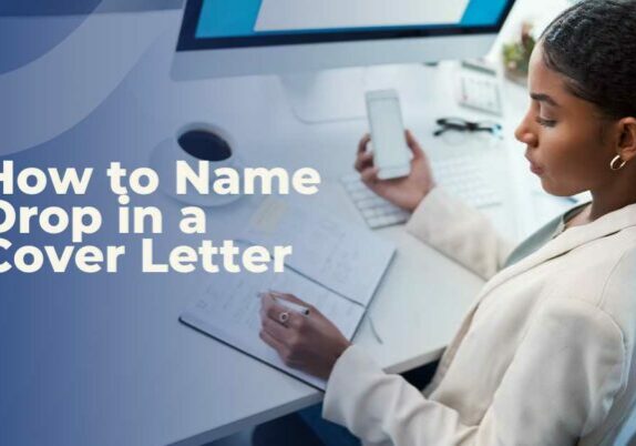 how to name drop in a cover letter
