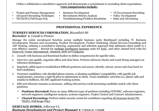 technical recruiter resume16a 1