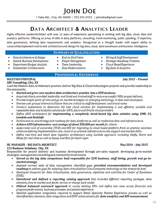 resume data artchitect1