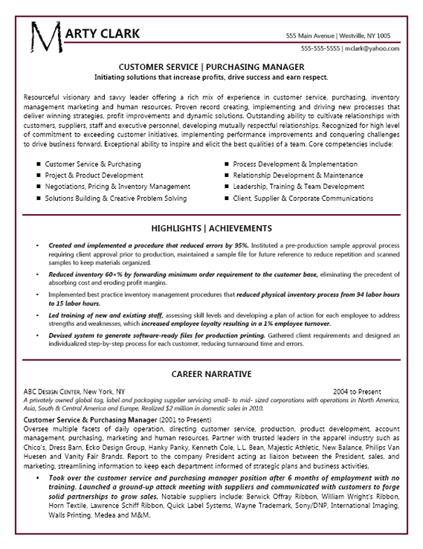 Customer Service Resume Example Sample