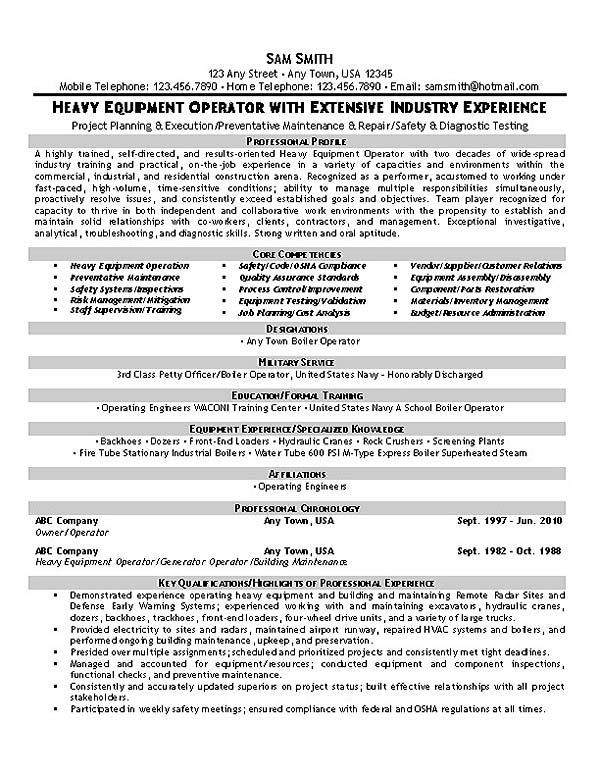 resume example equipment operator1
