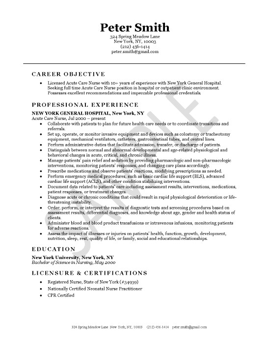 resume example exmed15