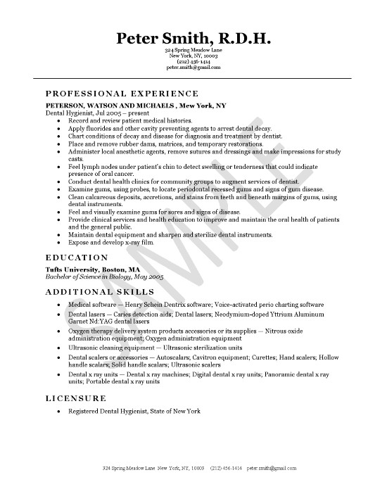 resume example exmed16