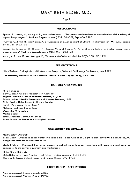 Consultant Medical Doctor Resume Example