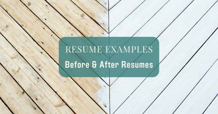 resume examples before after