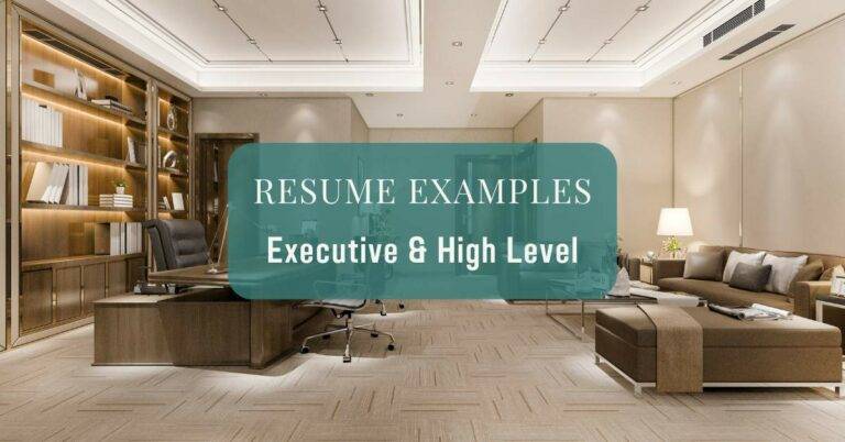 resume examples executive