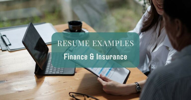 resume examples finance