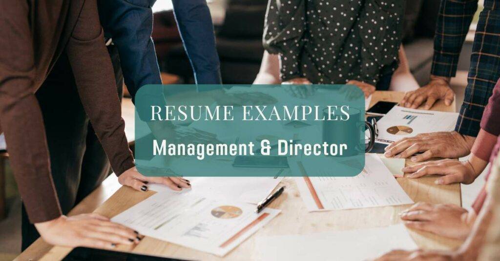 resume examples management