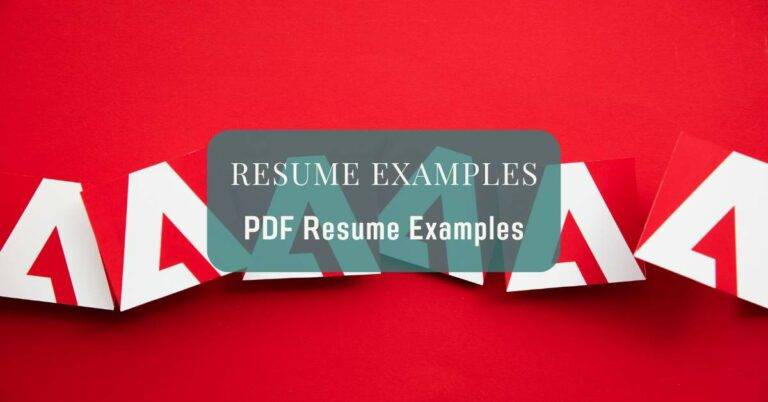 resume examples pdf