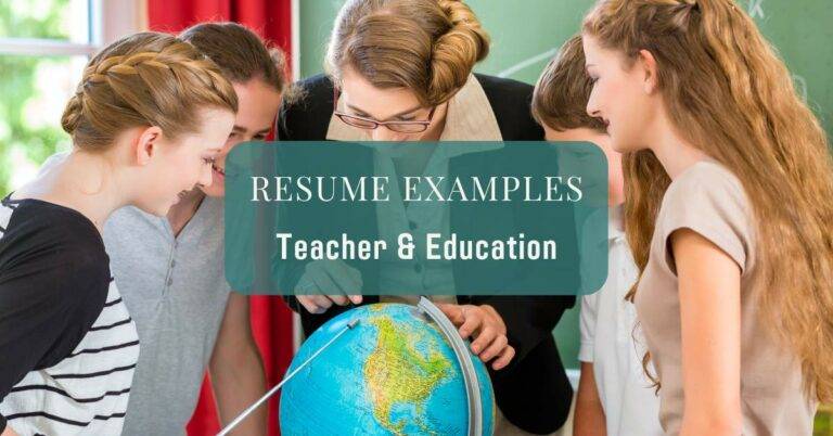 resume examples teacher