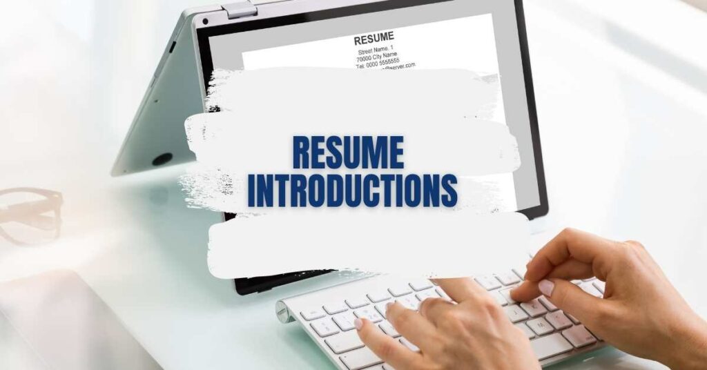 resume introductions