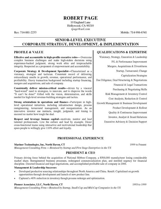 resume sample executive11a 1