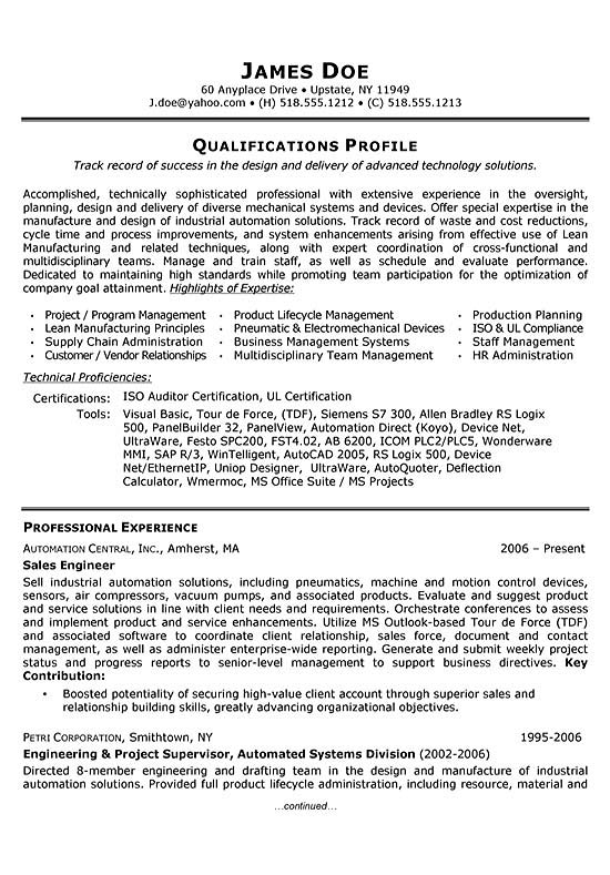 resume sample technical13a