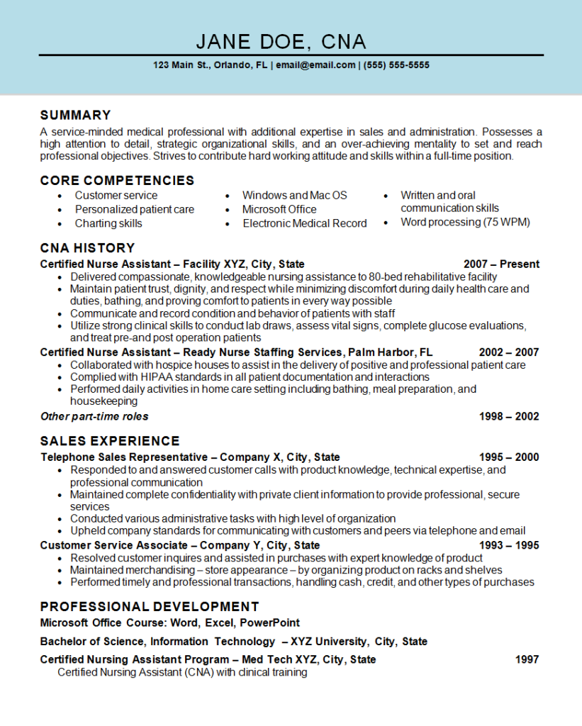 resume14 cna