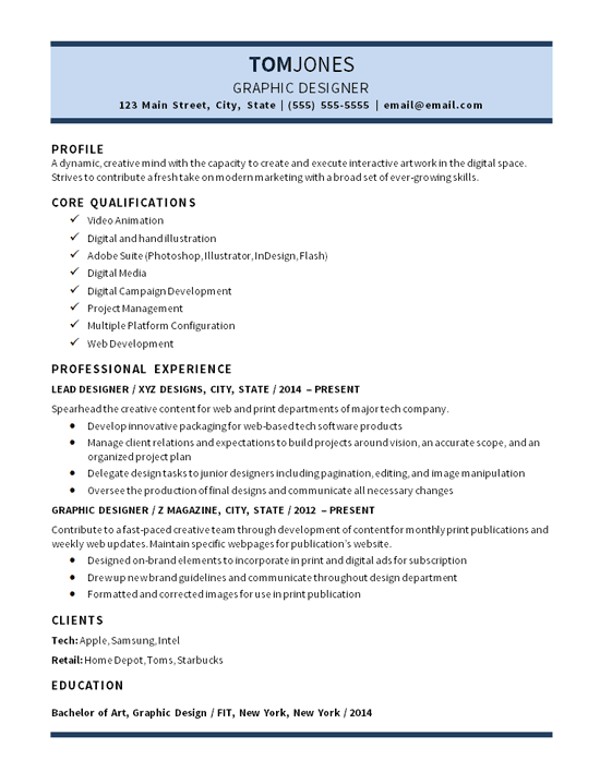 resume23 lead graphic designer