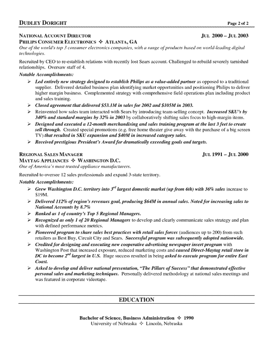 Channel Sales Executve Resume Example