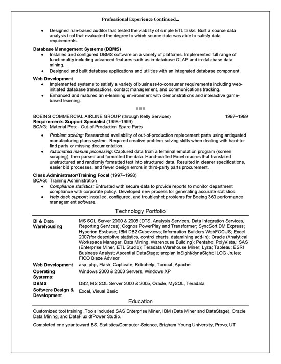 IT Technical Trainer Resume Example 