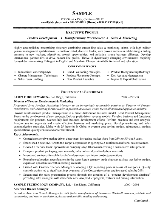 sample resume manufacturing9a 1